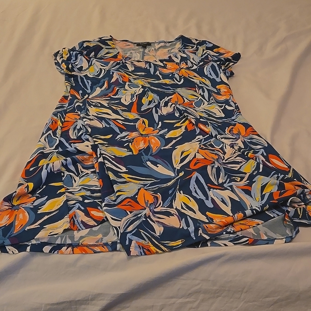 Summer Tropical print a-line dress